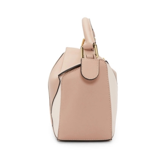 MSRP $4800 Like New! Loewe Small Puzzle Bag Pink Tricolor Leather & Suede - Picture 8 of 16